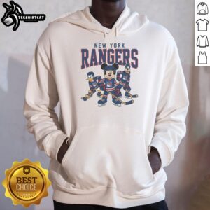 Nice New York Rangers Disney team ice hockey hoodie featuring vibrant graphics and cozy design for fans.