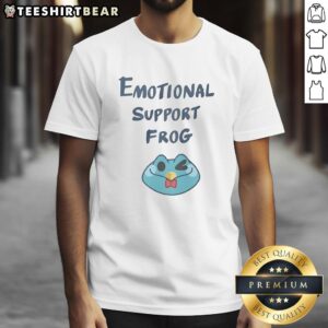 Good Emotional Support Frog T-Shirt featuring a cute frog design, perfect for boosting mood and spreading positivity.