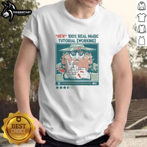 Pretty Arcane Clickbait T-Shirt featuring a 100% Real Magic Tutorial design, perfect for magic enthusiasts and casual wear.