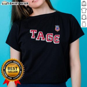 Alt Text: Women's Nice Tage USA Buffalo Sabres Hockey Tee featuring team colors and logo, perfect for hockey fans.
