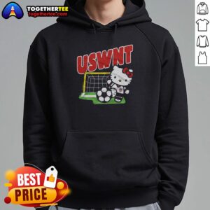 Top Hello Kitty x USWNT Kick Hoodie featuring a playful design, perfect for fans of soccer and cute style.