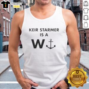 Close-up of a stylish Keir Starmer W tank top, showcasing the design and vibrant colors for fashion enthusiasts.