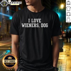 Awesome Brandon Walker I Love Wieners Dog T-Shirt featuring a playful design ideal for dog lovers and pet enthusiasts.