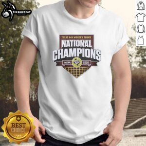 Pretty NCAA Texas A&M Aggies Women's Tennis National Champions 2026 T-Shirt featuring vibrant team colors and logo.
