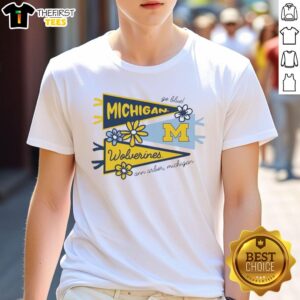 Awesome Michigan Wolverines Flags Ann Arbor Michigan T-Shirt featuring vibrant colors and team logo for fans.