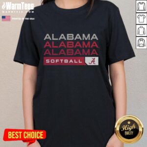 Hot Alabama Crimson Tide college softball hype ladies tee showcasing team spirit and style for female fans.