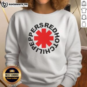Top Red Hot Chili Peppers logo sweatshirt featuring vibrant band graphics on a stylish, comfortable design.