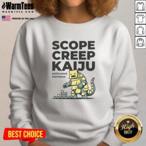 Cozy Official Scope Creep Kaiju Sweatshirt featuring unique monster design, perfect for fans of quirky streetwear.