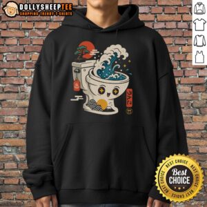 Funny toilet spoof hoodie featuring 'Good The Great Flush Wave' design, perfect for humor lovers and comfy casual wear.