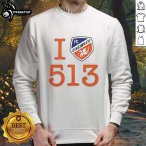 Good Ted Karras FC Cincinnati 513 Day sweatshirt featuring Cincy logo, perfect for fans and comfy wear.