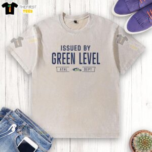 Official Green Level Athletic Department washed t-shirt featuring logo and comfortable fit for sports enthusiasts.