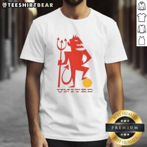 Good United Red Devil T-Shirt featuring a bold logo, perfect for Manchester United fans and casual wear enthusiasts.