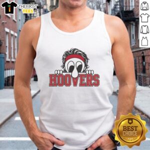 Alt Text: Premium Hoovers Peeking Character wearing a red headband and tank top, showcasing a fun and vibrant design.