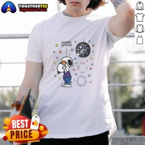 Alt Text: Good Snoopy Kiss All The Time Disco Occasionally Cartoon T-Shirt featuring Snoopy in a fun disco design.