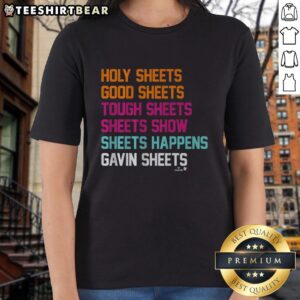 Premium Gavin Sheets ladies tee featuring a stylish design, perfect for casual wear and sports fans.