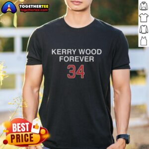Hot Kerry Wood Forever 34 Chicago Cubs T-Shirt featuring vibrant graphics and a comfortable fit for fans.