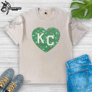 Alt Text: Vintage washed t-shirt featuring a nice soccer field design, perfect for soccer enthusiasts and casual wear.
