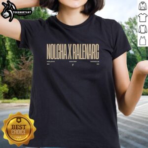 Alt Text: Stylish Hot Nolcha X Ralenarc Nolcha Winter Capsule ladies tee featuring a modern design and cozy fit for winter fashion.