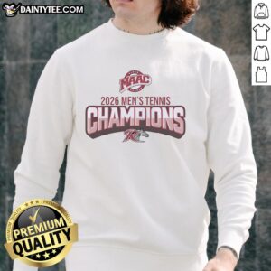 Alt Text: Original Rider Broncs Maac Men's Tennis Championship 2026 logo sweatshirt featuring vibrant colors and stylish design.