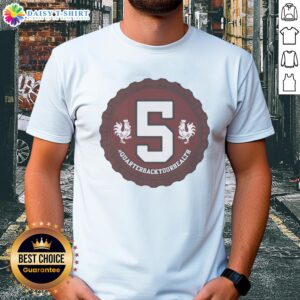 Alt Text: Hot Quarterback Your Health 5 Logo T-Shirt featuring a stylish design for sports enthusiasts and health advocates.