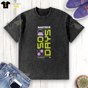 Alt Text: Top Matiks 50 Days Streak Washed T-Shirt featuring a trendy design and soft fabric for everyday comfort.
