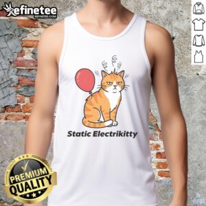 Official Static Electrikitty Tank Top featuring vibrant colors and unique design, perfect for casual wear and fans.