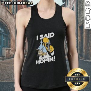 Alt Text: Mr. Burns holding a pistol and model aircraft in a meme tank top, featuring the phrase I said hop in.