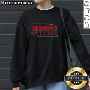 Premium Nebraska Strong Sweatshirt in navy blue, showcasing a stylish design perfect for fans and casual wear.