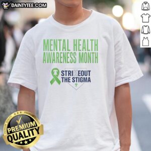 Alt Text: Good Philadelphia Phillies Strikeout the Stigma Mental Health Awareness Month T-Shirt featuring team logo and vibrant design.