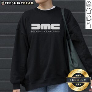 Awesome DeLorean Motor Company sweatshirt featuring iconic logo and stylish design, perfect for fans and collectors.