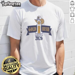 Official Montana State Bobcats Gold Rush 2026 T-Shirt featuring vibrant colors and team logo for fans and supporters.