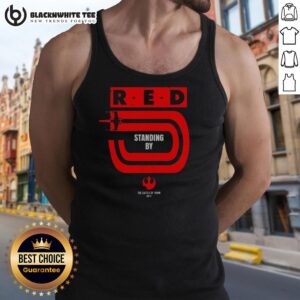 Alt Text: Good Star Wars Red Five Standing By X-Wing Rebels tank top featuring iconic Rebel Alliance design.