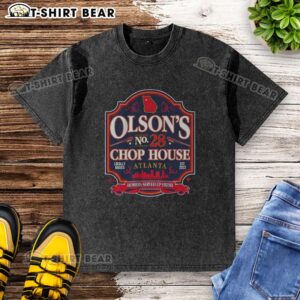Hot Matt Olson's Chop House washed t-shirt featuring a stylish design, perfect for fans and casual wear.