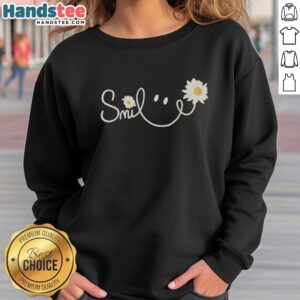 Cozy Original Smile Flower Sweatshirt with vibrant floral design, perfect for casual wear and brightening your style.