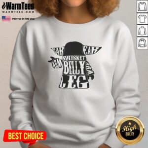 Pretty Baby Yoda sweatshirt featuring a cute design of Baby Yoda with brisket arm, belly, and leg graphics.