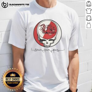 Good Spur Your Face Grateful Dead X South Carolina Gamecocks T-Shirt featuring vibrant graphics and bold design.