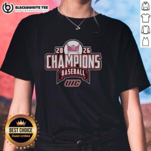 Alt Text: 2026 NCAA Baseball Champions Ladies Tee for Illinois Chicago Flames, celebrating Missouri Valley victory.