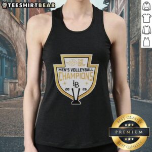 2026 Men's Volleyball Champions tank top from The Big West, featuring Long Beach design and vibrant team colors.