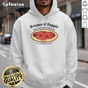 Nice Kramer and Poppie make your own pizza pie hoodie, est. 1994, featuring a fun, colorful design for pizza lovers.