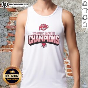 Top Marist Lacrosse 2026 Men's Lacrosse Champions tank top showcasing team colors and logo for fans and players.