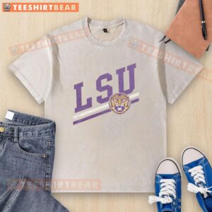 LSU Tigers Sideline Washed T-Shirt featuring team colors and logo, perfect for fans supporting Louisiana State University.