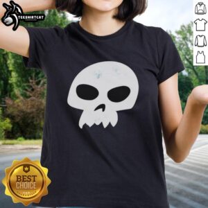 Vintage Ladies Tee featuring Nice Sid Skull Logo from Toy Story, Disney cartoon design for retro fans.