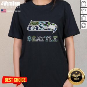 Original Seattle Seahawks NFL logo ladies tee featuring vibrant team colors and design for Seattle sports fans.