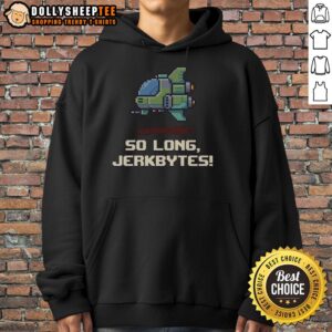 Good So Long Jerkbytes Hoodie in black with stylish graphics, perfect for casual wear and street fashion enthusiasts.