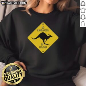 Awesome No Kangaroos in Austria logo sweatshirt in vibrant colors, perfect for casual wear and unique style.