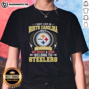 Awesome Pittsburgh Steelers NFL ladies tee for fans in North Carolina, showcasing team pride on game day.