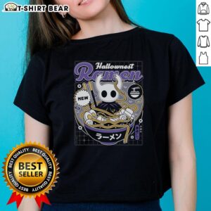 Stylish Nice Hallownest Ramen Aesthetic Ladies Tee featuring colorful graphics and a comfy fit for casual wear.