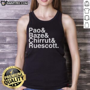 Premium Pao and Baze and Chirrut and Ruescott tank top featuring vibrant design and comfortable fit for casual wear.