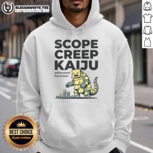 Awesome Scope Creep Kaiju hoodie featuring a playful monster design, perfect for casual wear and fans of unique fashion.