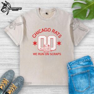 Nice Chicago Rats washed t-shirt featuring a trendy design, perfect for urban fashion lovers and rat enthusiasts.